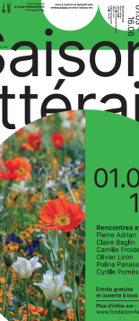 couverture du programme de la Saison littéraire 2023 de la Fondation Facim