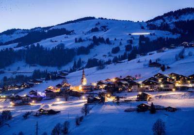 Hauteluce nocturne - Village montagne en hiver nocturne