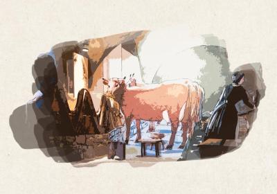 Visite guidée : Contes et goûter à l'étable_Les Belleville - visite guidée : contes et goûter à l'étable pour les enfants