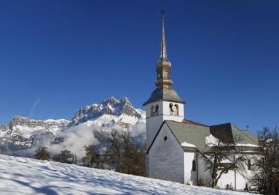 Cordon : Petites & grandes Histoires_Cordon - Eglise en hiver