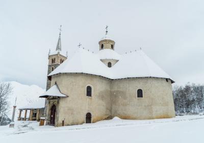 Notre Dame de La Vie - Sanctuaire Notre Dame de La Vie enneigé