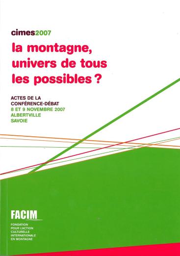 Livre &quot;La montagne, univers de tous les possibles ?&quot;