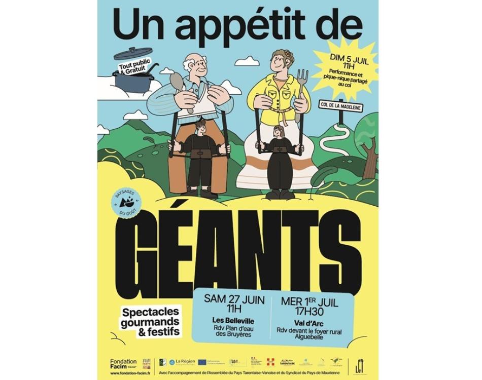 Affiche spectacles Un appétit de Géants 2026