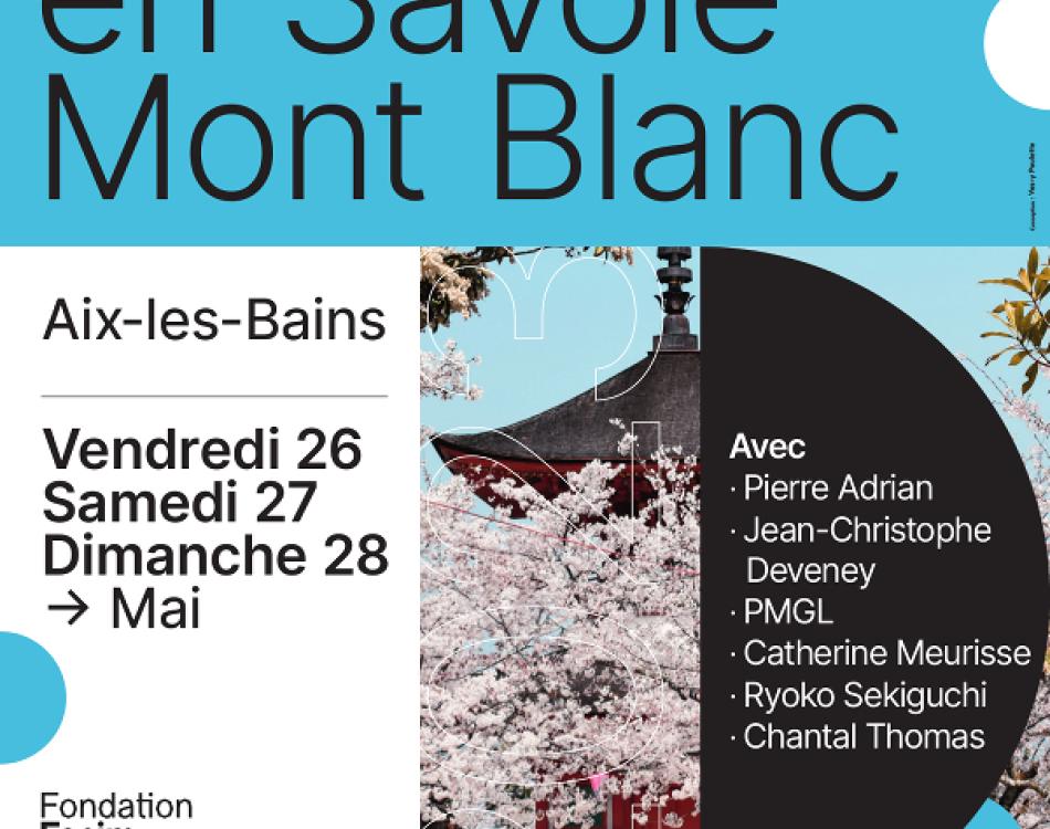 affiche des Rencontres littéraires de la Fondation Facim - du 26 au 28 mai à AIx-les-Bains