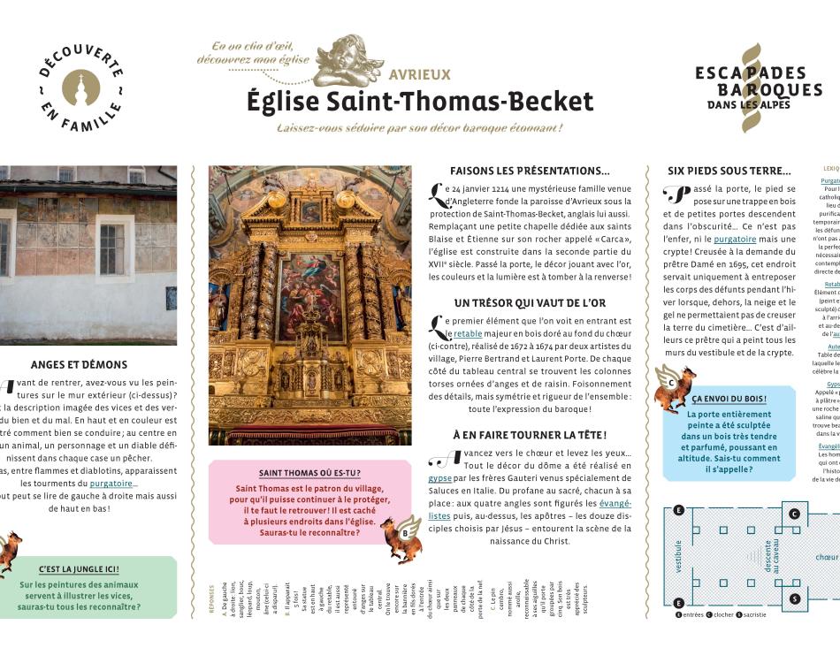 Support de découverte en autonomie de l'église d'Avrieux en Savoie