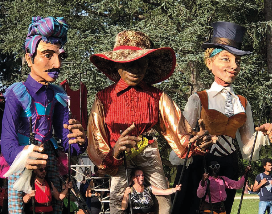 Les Géants, marionnettes des Paysages du goût de la Fondation Facim