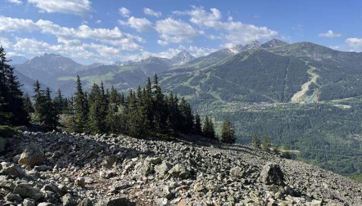Vue sur les 3 Vallées sur le chemin - Bozel - Vue sur les 3 Vallées sur le chemin - Bozel