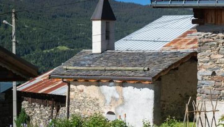 Vue village les Champs sur la boucle de Plansoie - Bozel - Vue village les Champs sur la boucle de Plansoie - Bozel