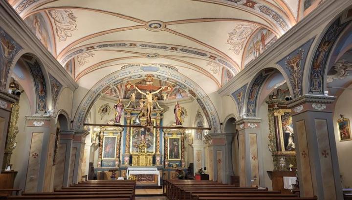 Intérieur de l'église baroque d'Aussois - Eglise baroque d'Aussois