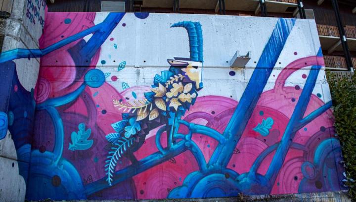 Fresque à Saint Nicolas la Chapelle - Fresque de Osru et Abys2fly à St Nicolas la Chapelle