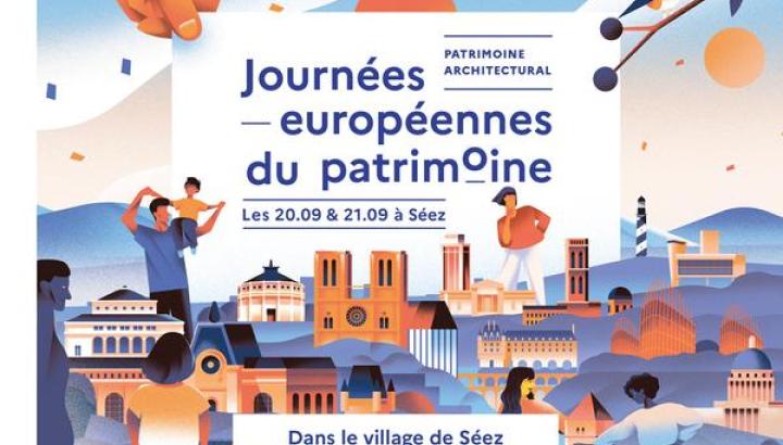 Chasse au trésor: "Séez au fil du temps" - Journées Européennes du Patrimoine_Séez - Affiche journées du patrimoine