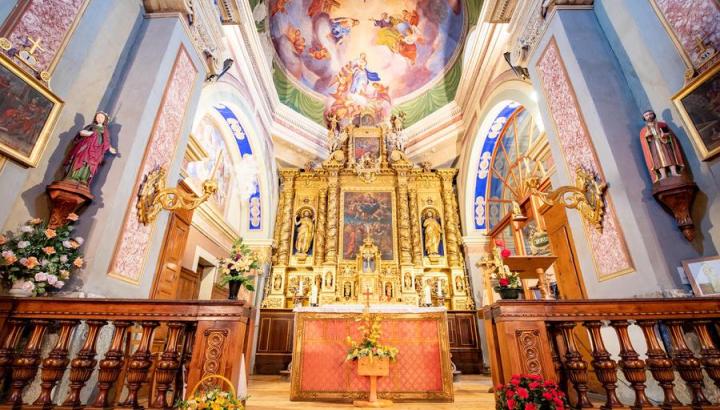 Eglise Notre-Dame de l'Assomption à Termignon Val Cenis - Intérieur de l'église baroque
