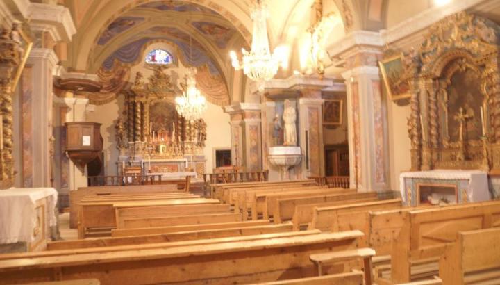 Journées Européennes du Patrimoine - Visite de l'église St Etienne_Val-Cenis - Intérieur de l'église St Etienne de Val Cenis Sollières