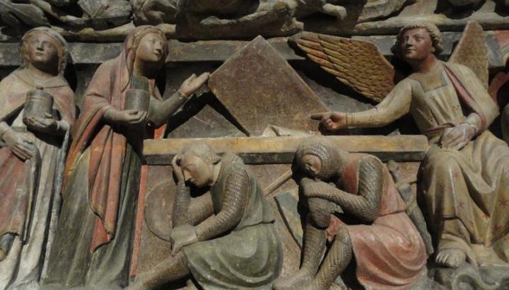 Une église médiévale dans son écrin de jardins (JEP)_Le Bourget-du-Lac - détail jubé sculpté