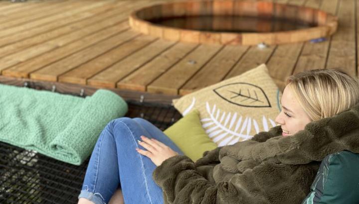 Cabanes entre Terre et Ciel - Cabane Feuille filet extérieur - Cabanes entre Terre et Ciel - Cabane Feuille et son filet suspendu à 10m du sol