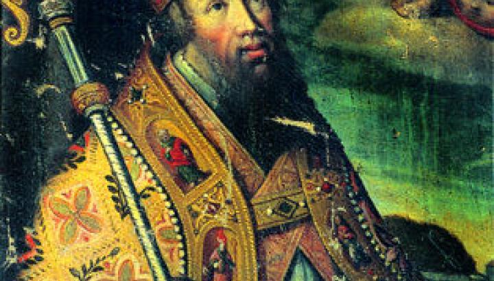 Beaufort - Détail de la toile retable majeur, saint Maxime