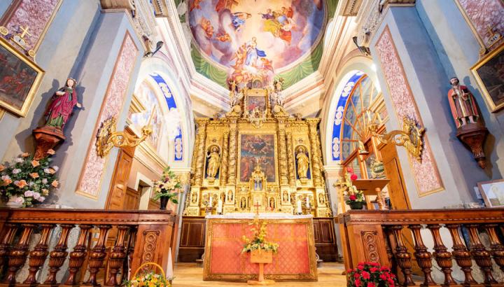 Eglise Notre-Dame de l'Assomption à Termignon Val Cenis - Intérieur de l'église baroque