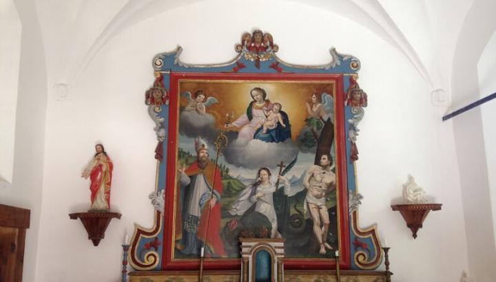 chapelle la nouvaz - Courchevel : chapelle Saint-Marguerite, retable baroque