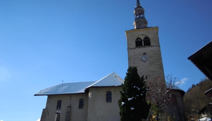 Eglise de Saint-Nicolas-la-Chapelle en hiver - Extérieur de l'église de Saint-Nicolas -la-Chapelle en hiver