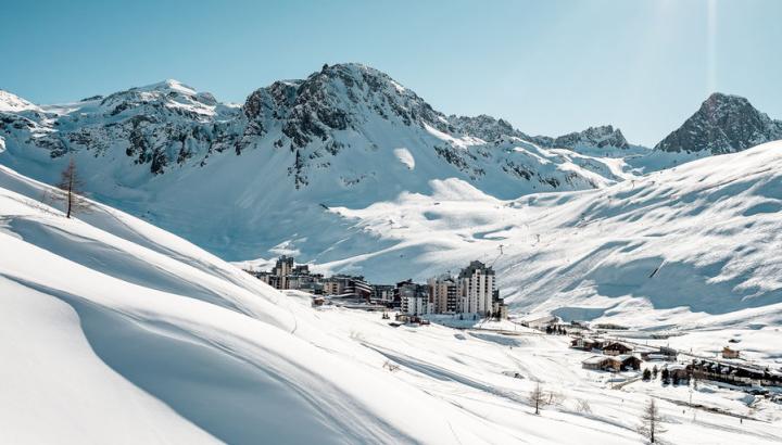 Vue aérienne hiver - Tignes Val Claret