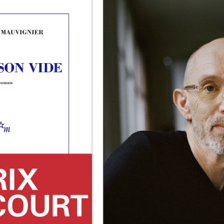 couverture du livre La Maison vide et portrait de Laurent Mauvignier_Fondation Facim