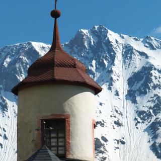 Peisey-Vallandry, clocher Notre Dame des Vernettes