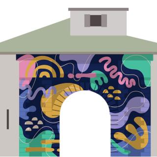 Illustration C'est mon patrimoine : une représentation du Fort de Mont graffé par GraffMatt