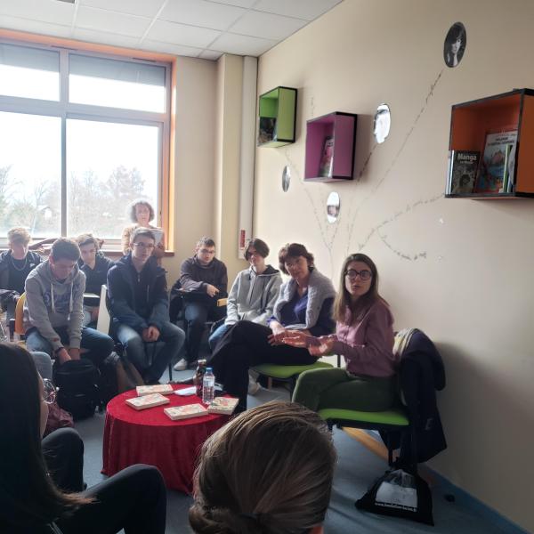 Marie Mangez, rencontre avec des lycéens, 2022